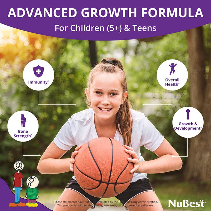 NuBest Tall, For Children (5+) & Teens Who Don't Drink Milk Daily, 60 Capsules - Pack of 3 - NuBest Nutrition®