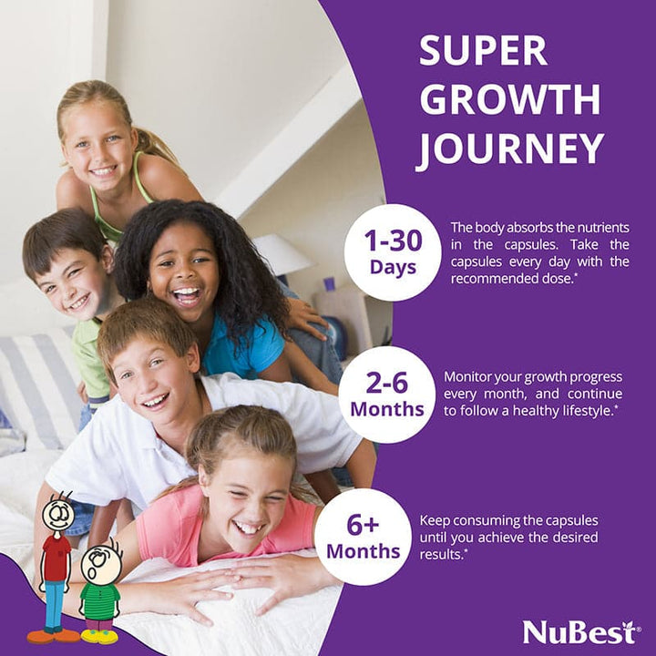 NuBest Tall, For Children (5+) & Teens Who Don't Drink Milk Daily, 60 Capsules - Pack of 3 - NuBest Nutrition®