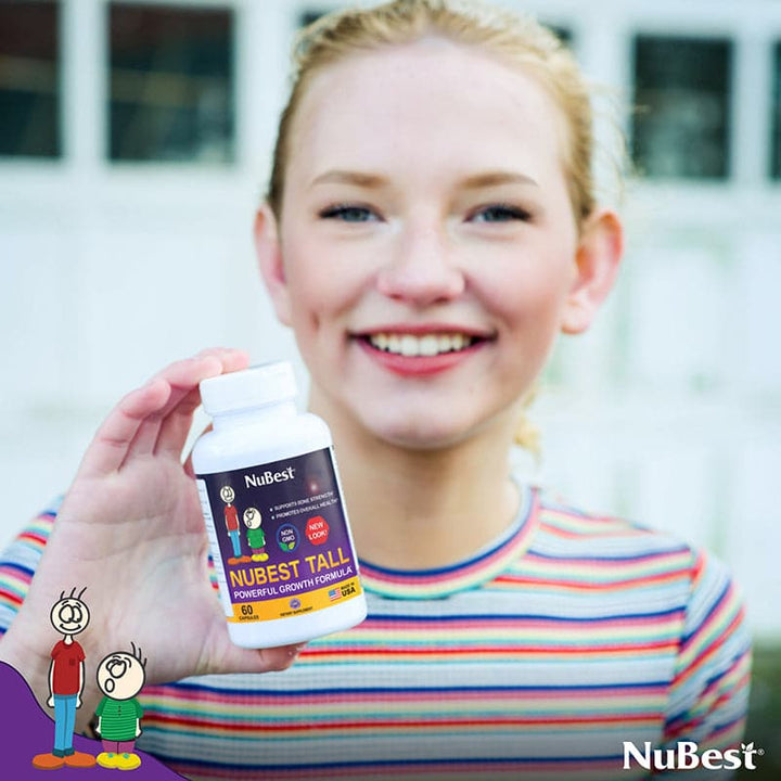 NuBest Tall, For Children (5+) & Teens Who Don't Drink Milk Daily, 60 Capsules - Pack of 3 - NuBest Nutrition®