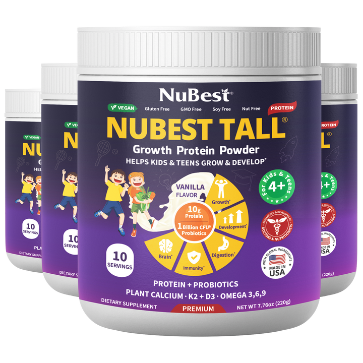 NuBest Tall Protein Vanilla Shake for Kids Ages 4+, 10 Vegan Servings - NuBest Nutrition®