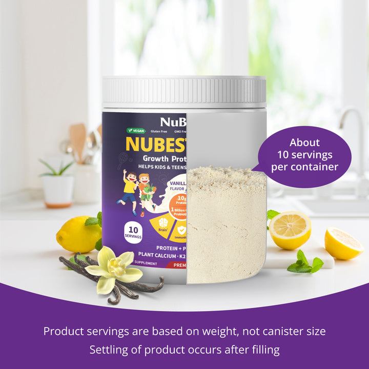 NuBest Tall Protein Vanilla Shake for Kids Ages 4+, 10 Vegan Servings - NuBest Nutrition®